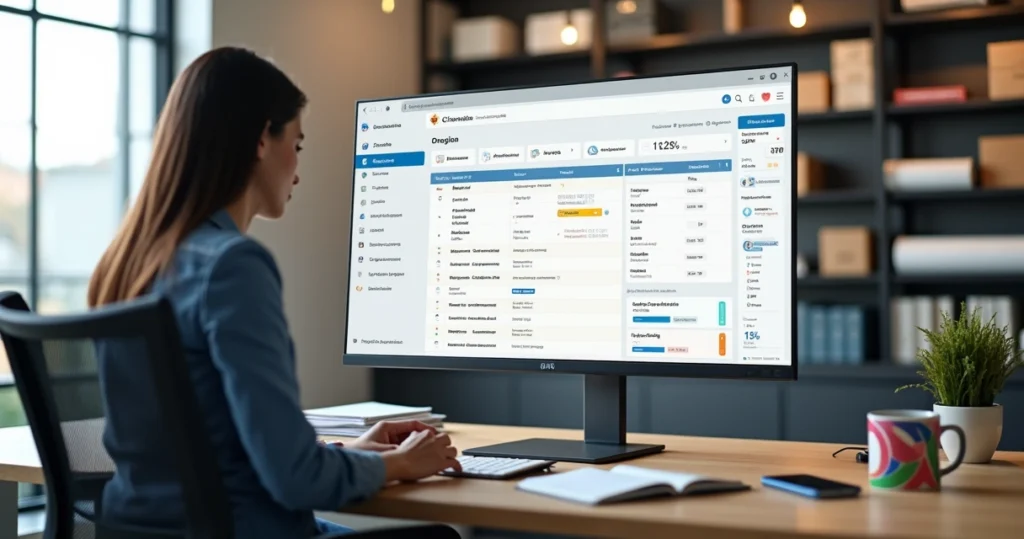 Tela de ERP para revendedor gráfico com pedidos e produção integrados